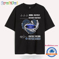 Normal Heartbeat Deceased Heartbeat Watching Dallas Cowboys Diamond Heart T Shirt