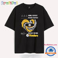 Normal Heartbeat Deceased Heartbeat Watching Pittsburgh Steelers Heart Diamond T Shirt