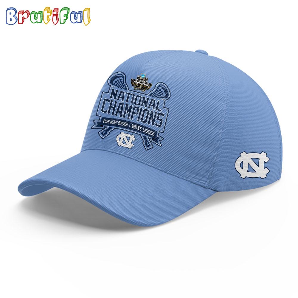 North Carolina Tar Heels 2025 NCAA Division I Women’s Lacrosse National Champions 3D Cap