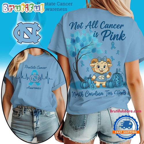 North Carolina Tar Heels 2025 NCAA Prostate Cancer Awareness Unisex 3D Shirt