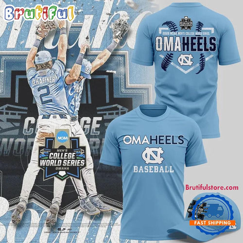North Carolina Tar Heels 2026 Baseball College World Series Omaheels Special New 3D Shirt