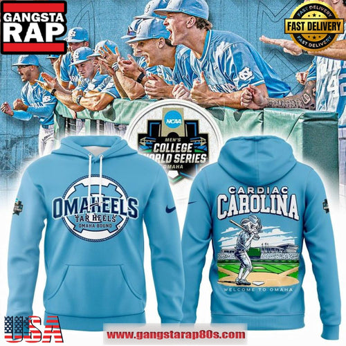 North Carolina Tar Heels 2026 Cardiac Carolina Omaha Baseball Hoodie