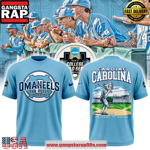North Carolina Tar Heels 2026 Cardiac Carolina Omaha Baseball T Shirt