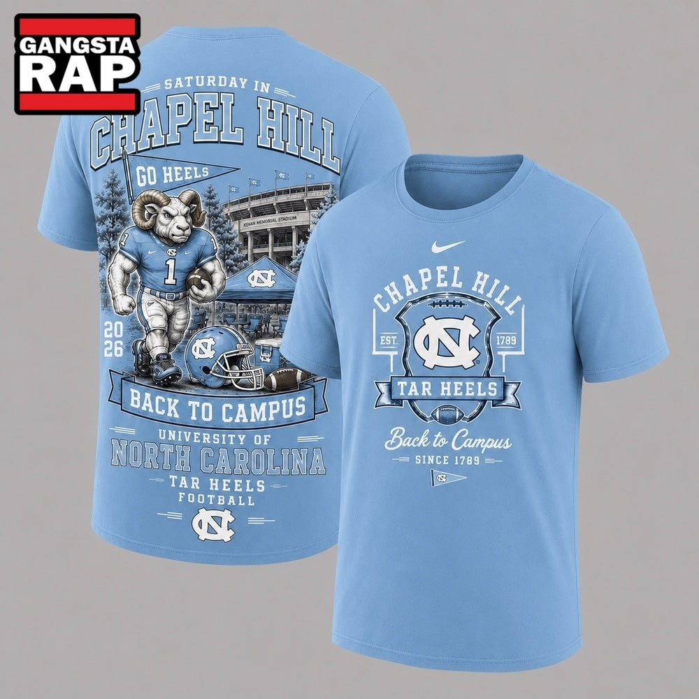 North Carolina Tar Heels 2026 NCAA Back To Campus 3D Shirt