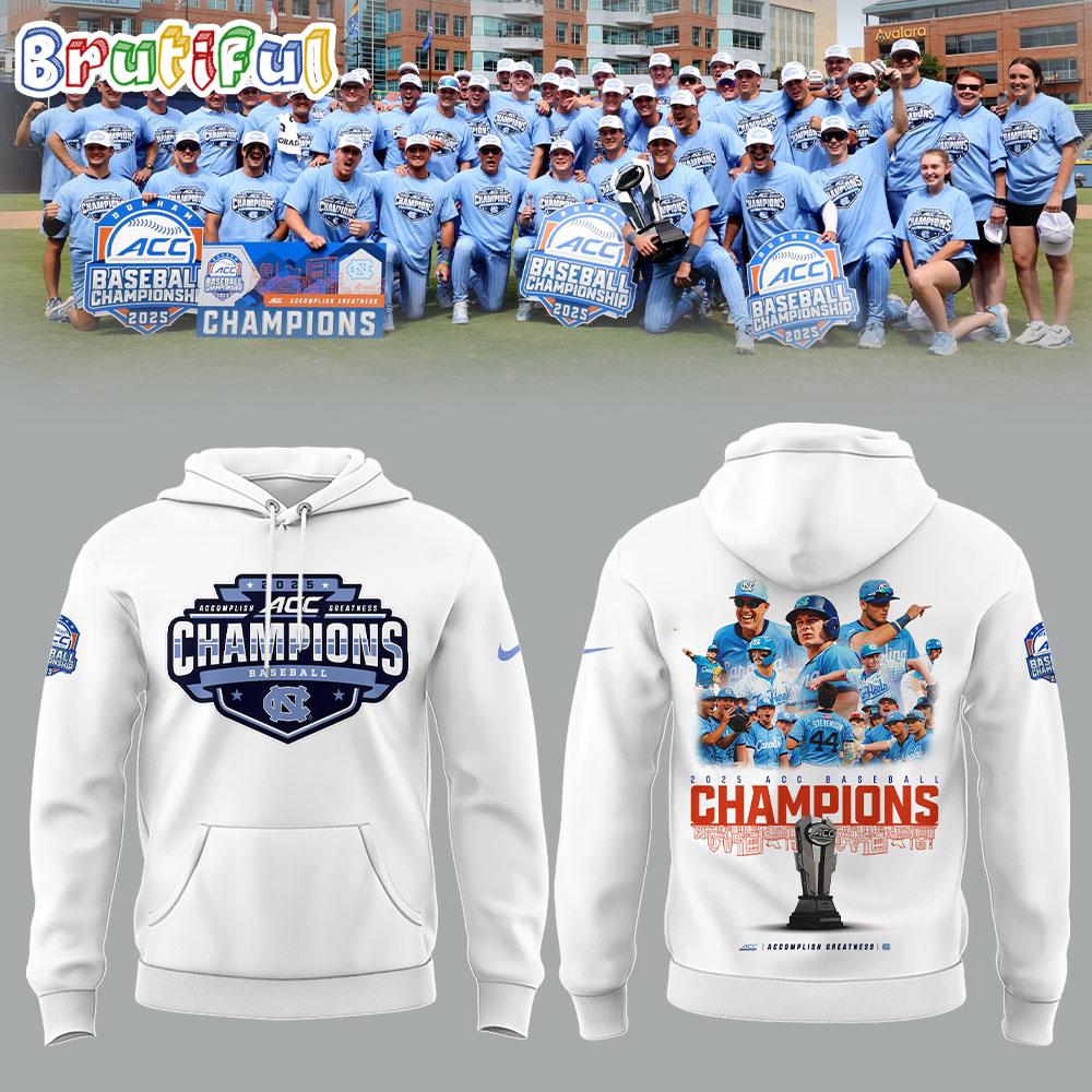 North Carolina Tar Heels Baseball 2025 ACC Baseball Champions Team Graphic Hoodie T-Shirt