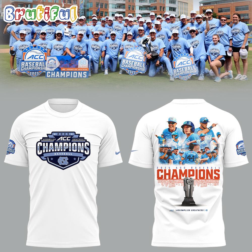 North Carolina Tar Heels Baseball 2025 ACC Baseball Champions Team Graphic Hoodie T-Shirt
