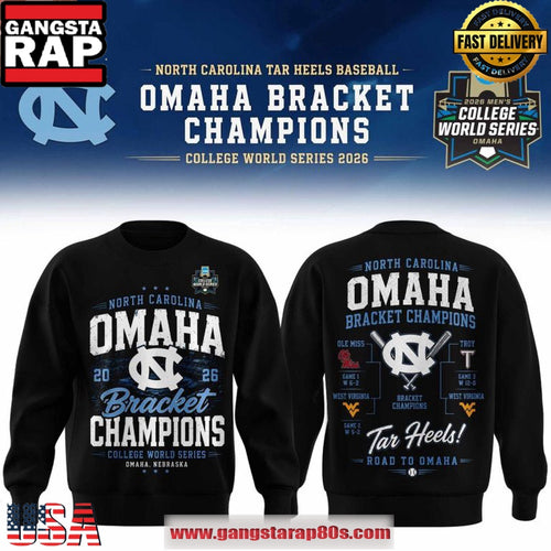 North Carolina Tar Heels Baseball 2026 Omaha Champions Fan Sweatshirt