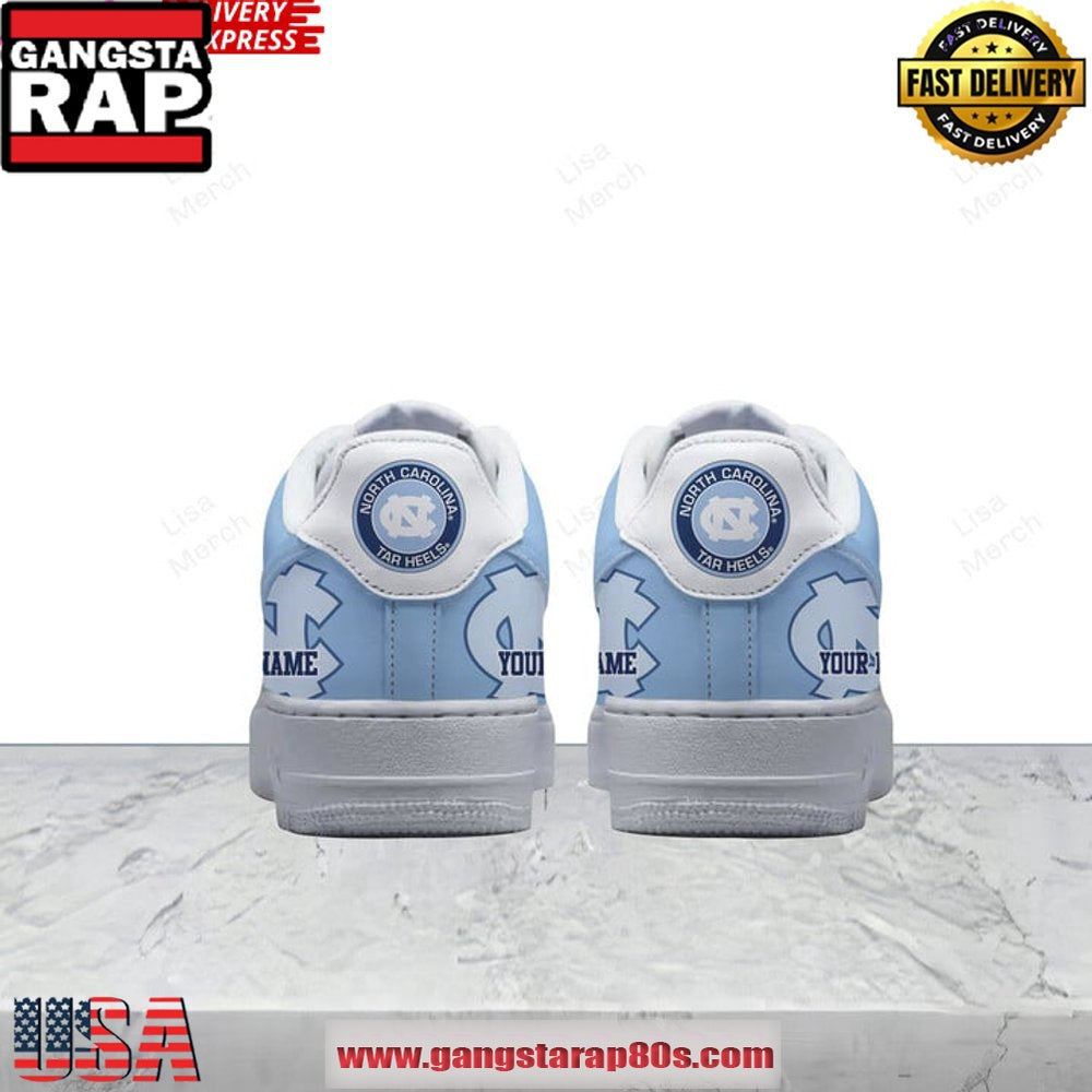 North Carolina Tar Heels Custom Air Force 1 Running Sneakers Shoes