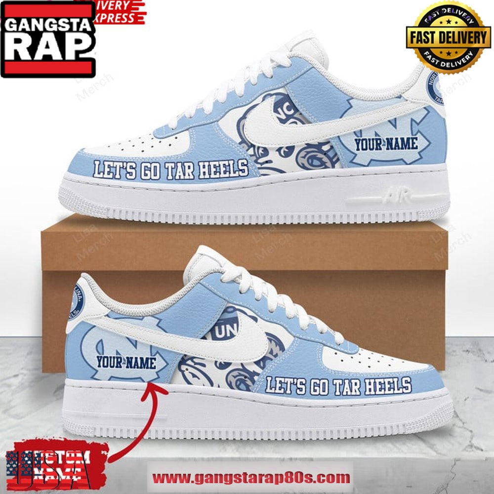 North Carolina Tar Heels Custom Air Force 1 Running Sneakers Shoes