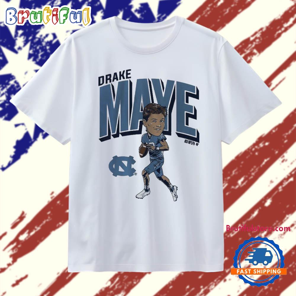 North Carolina Tar Heels Drake Maye Pro Caricature T Shirt