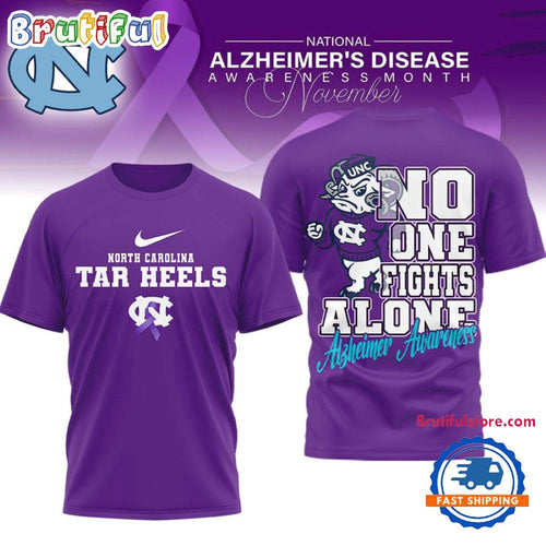 North Carolina Tar Heels NCAA Alzheimer Awareness November Unisex 3D Shirt