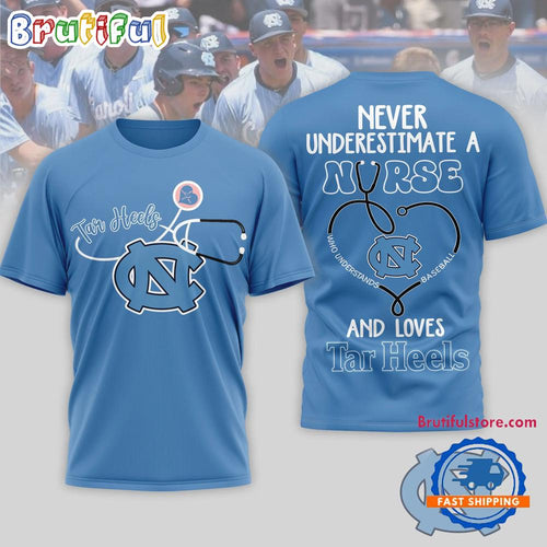 North Carolina Tar Heels NCAA Game Day Nurse Limited 3D T Shirt