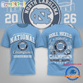North Carolina Tar Heels NCAA Road to Glory 2026 Football Champions 3D Shirt