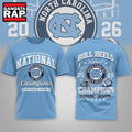 North Carolina Tar Heels NCAA Road to Glory 2026 Football Champions 3D Shirt