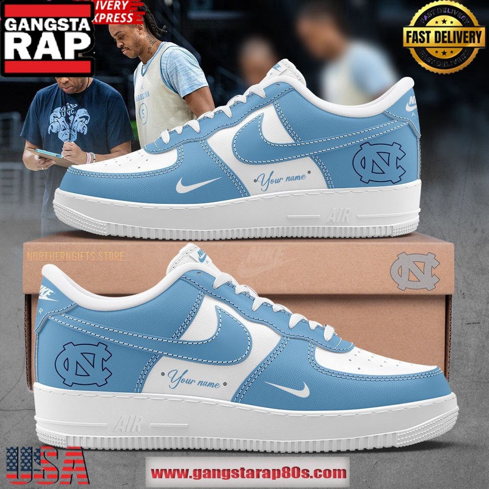 North Carolina Tar Heels Per Custom Air Force 1 Sneakers Shoes