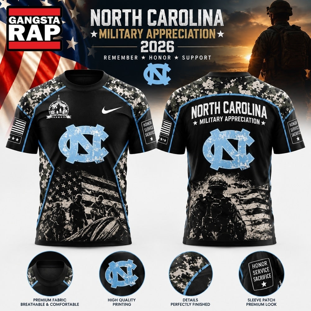North Carolina Tar Heels x Military Appreciation T Shirt