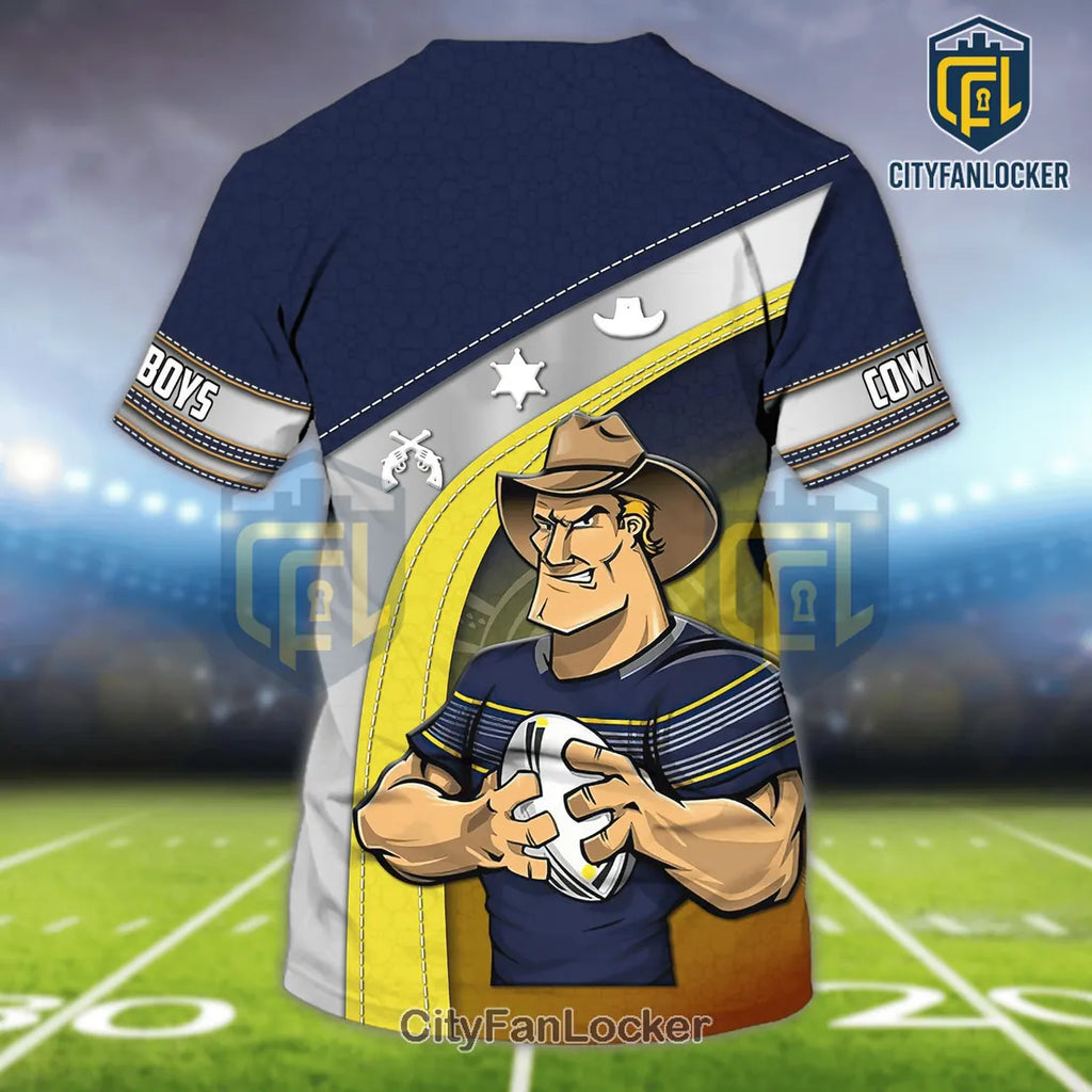 North Queensland Cowboys Personalized Navy Blue T-Shirt
