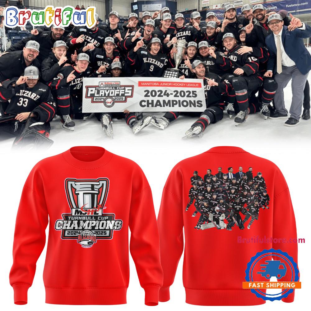 Northern Manitoba Blizzard 2025 Playoffs Turnbull Cup Champions Sweatshirt