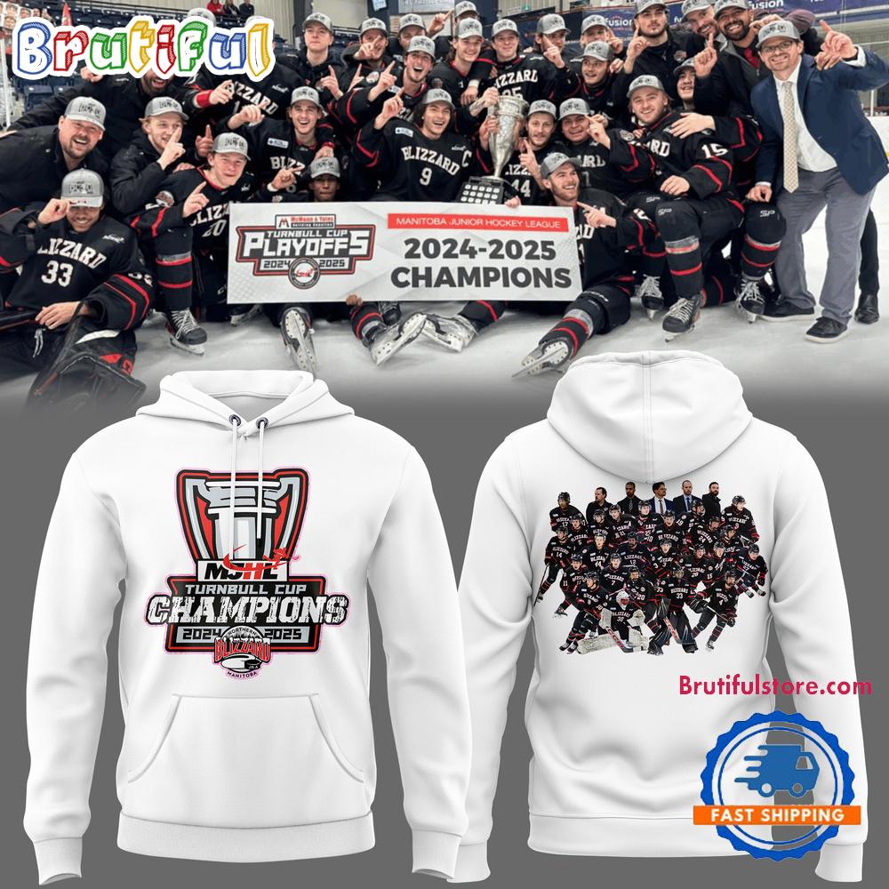 Northern Manitoba Blizzard 2025 Turnbull Cup Champions Hoodie T-Shirt