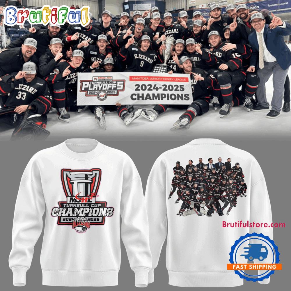 Northern Manitoba Blizzard 2025 Turnbull Cup Champions Hoodie T-Shirt