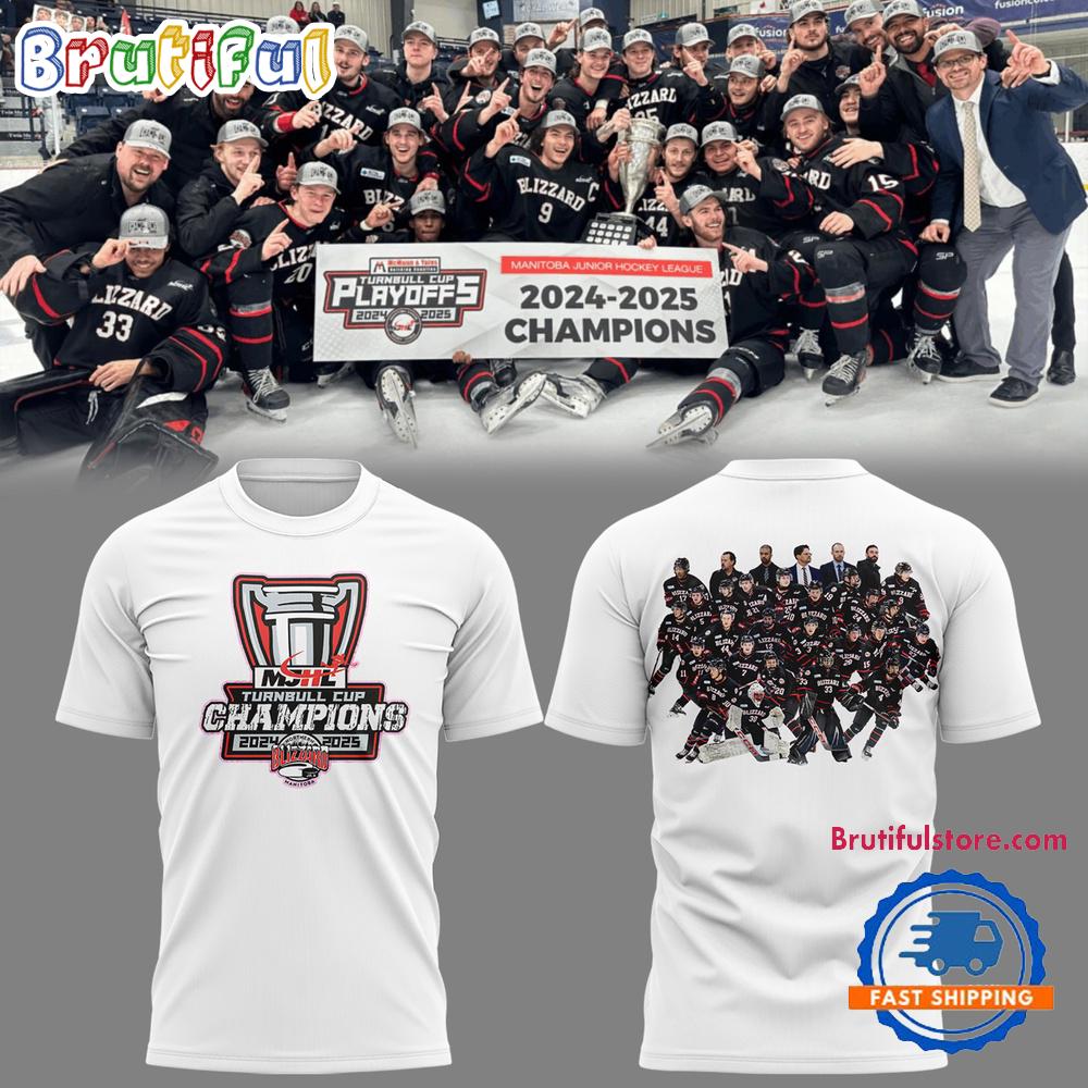 Northern Manitoba Blizzard 2025 Turnbull Cup Champions Hoodie T-Shirt