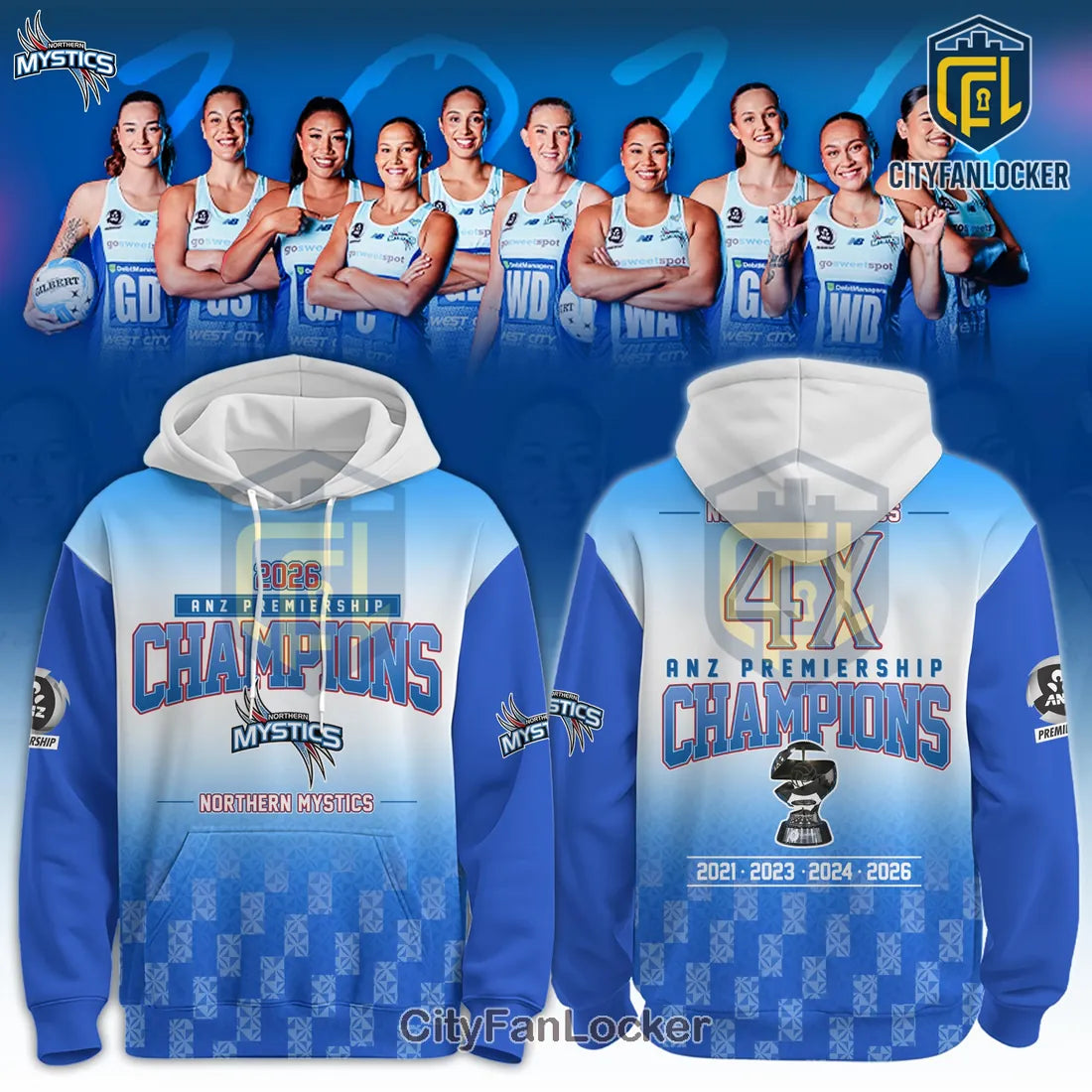 Northern Mystics ANZ Premiership Champions 2026 Hoodie