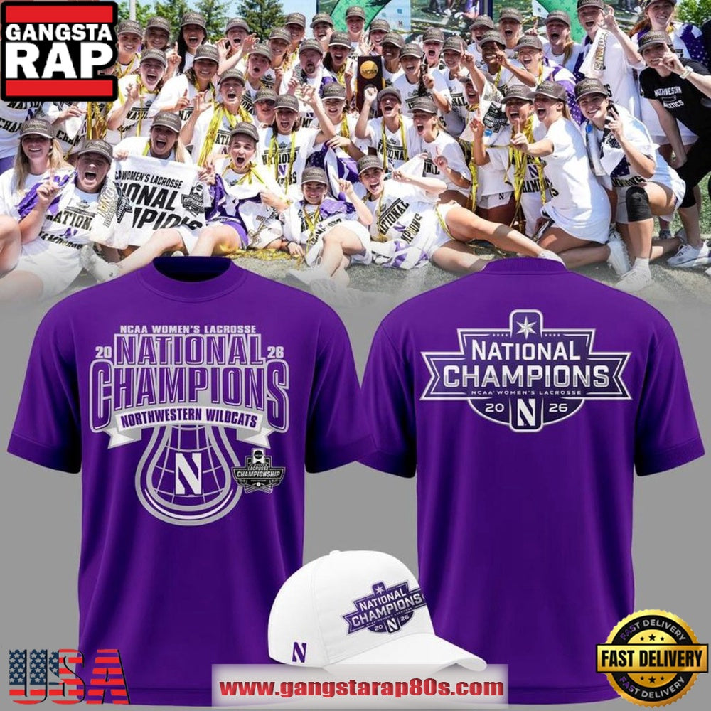 Northwestern Wildcats NCAA Women’s Lacrosse National Champions 2026 3D Shirt