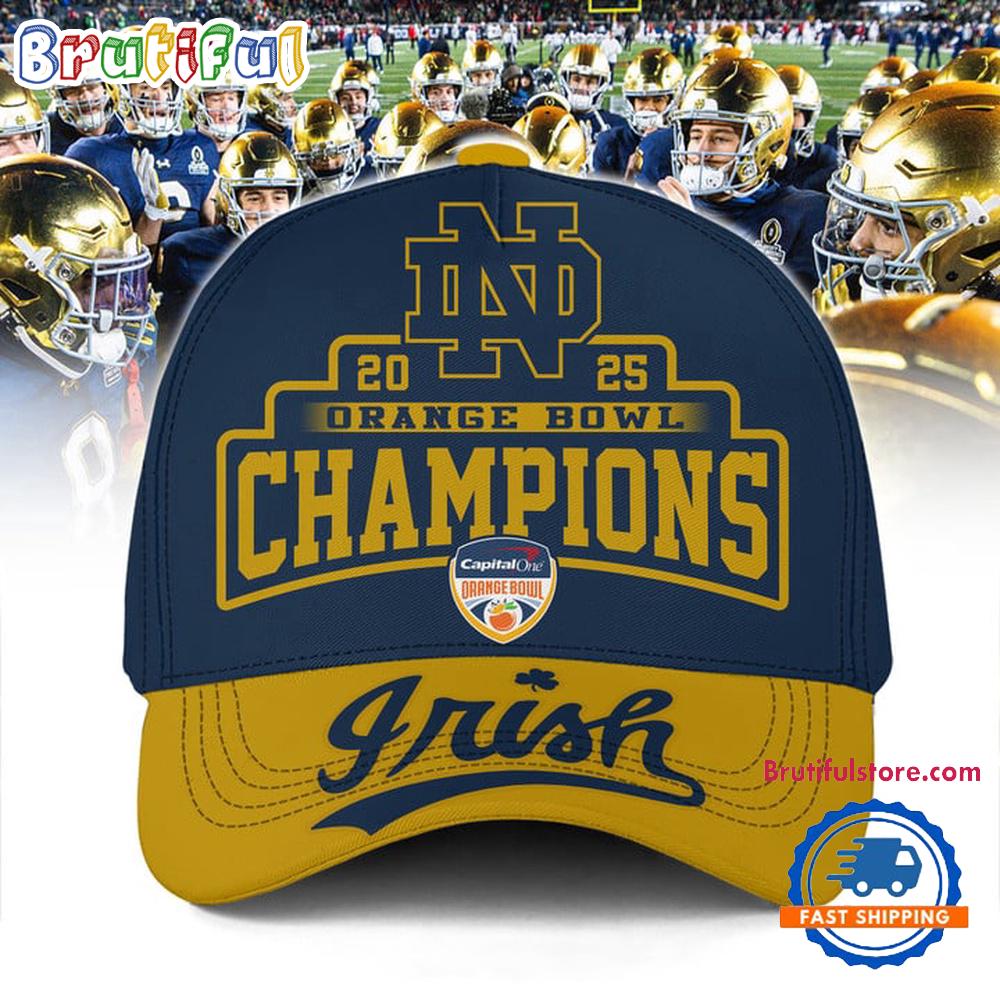 Notre Dame Fighting Irish 2025 Orange Bowl Champions Cap Hats