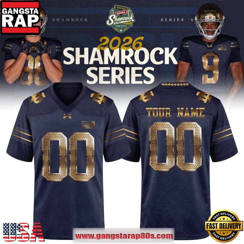Notre Dame Fighting Irish 2026 Shamrock Series Custom Football Jersey