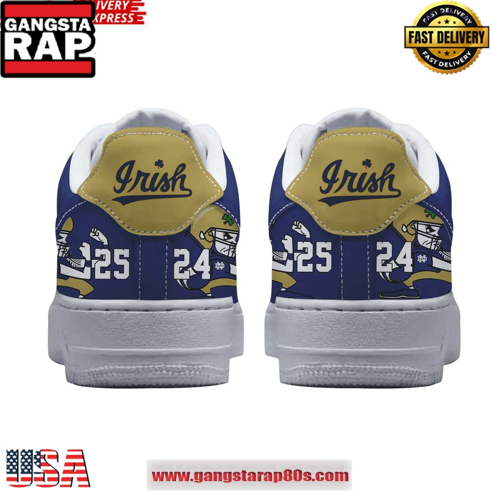 Notre Dame Fighting Irish College Football Playoff 2024-25 Air Force 1 Shoes Running Sneakers