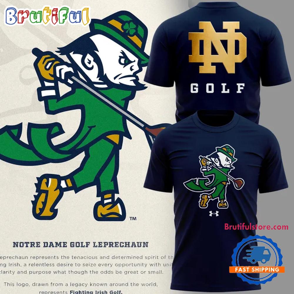 Notre Dame Fighting Irish Golf Navy Performance Hoodie T-Shirt
