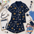 Notre Dame Fighting Irish NCAA Heartbeats & Home Teams Short Sleeve Pajamas Set