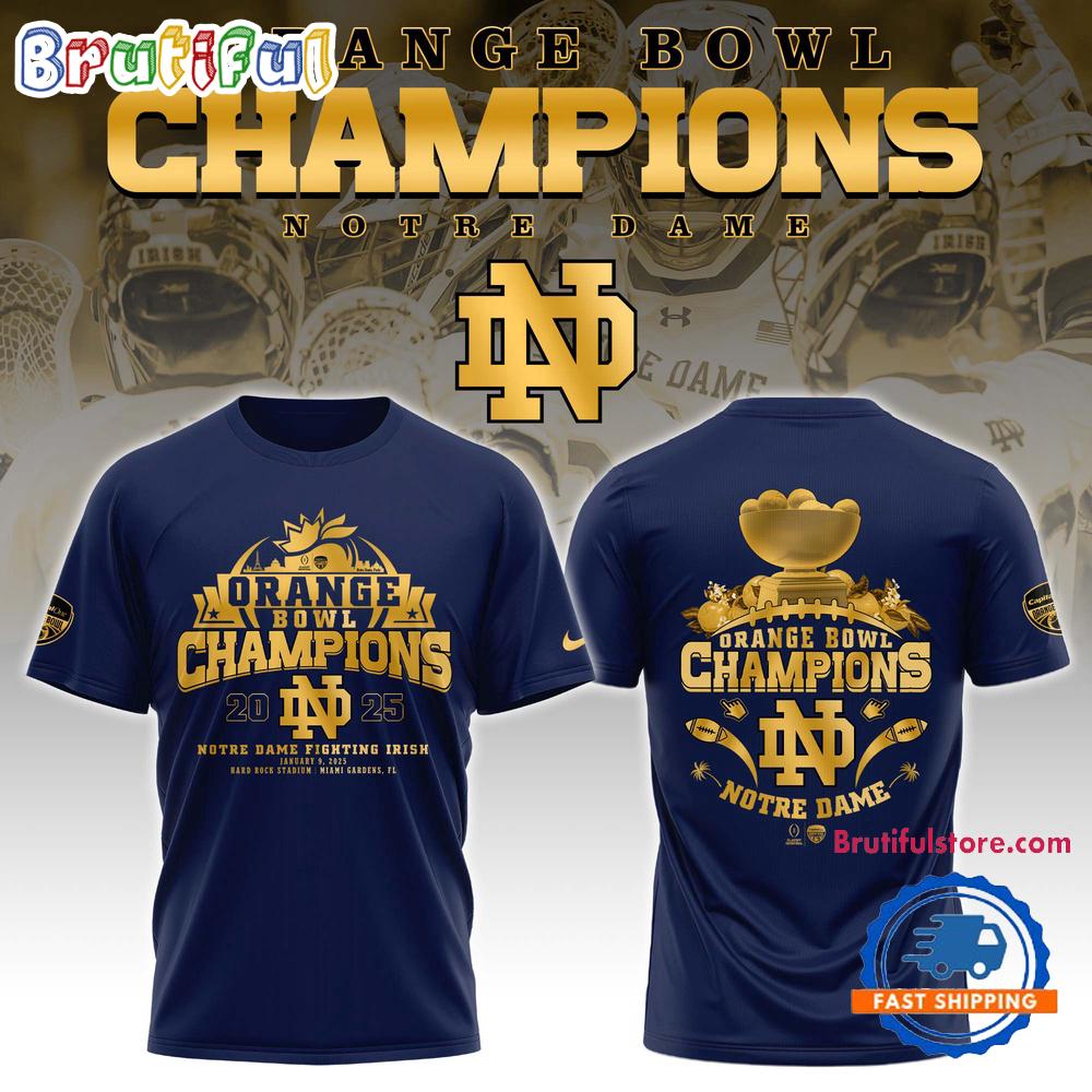 Notre Dame Fighting Irish NCAA Orange Bowl Champions Limited 3D T Shirt