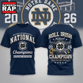Notre Dame Fighting Irish NCAA Road to Glory 2026 Football Champions 3D Shirt