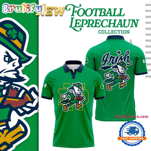 Notre Dame Football The Fighting Irish 2025 Green Polo Shirt