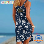 Notre Dame Rose Pattern Women’s Summer Beach Sling Dress
