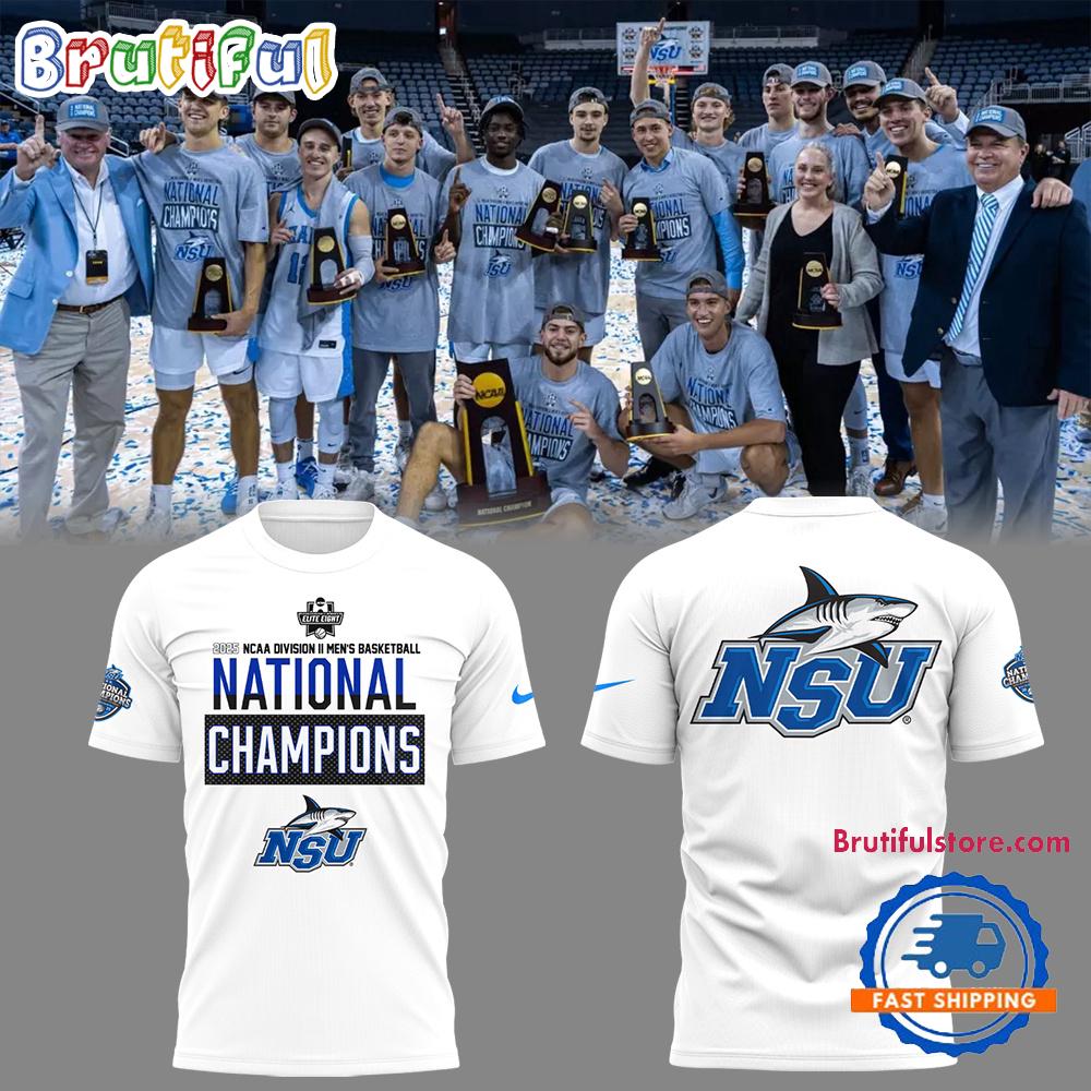 Nova Southeastern 2025 NCAA Division II Men’s Basketball x National Champions Logo Shirt