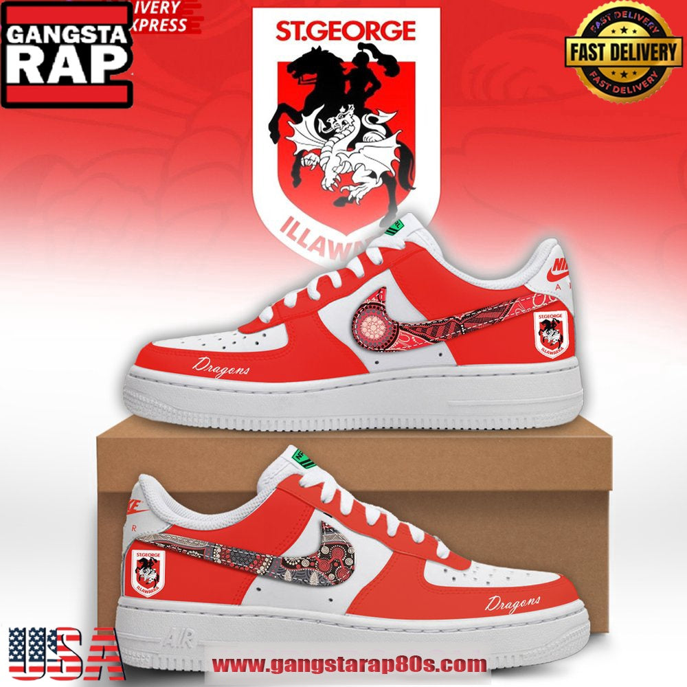 NRL St George Illawarra Dragons New Edition Air Force 1 Sneakers Shoes