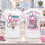 Nurses Wear Pink Breast Cancer Awareness Shirt