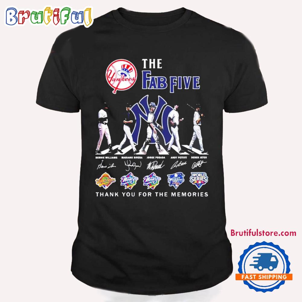 Ny Yankees the Fab Five Thank You for the Momories T Shirt