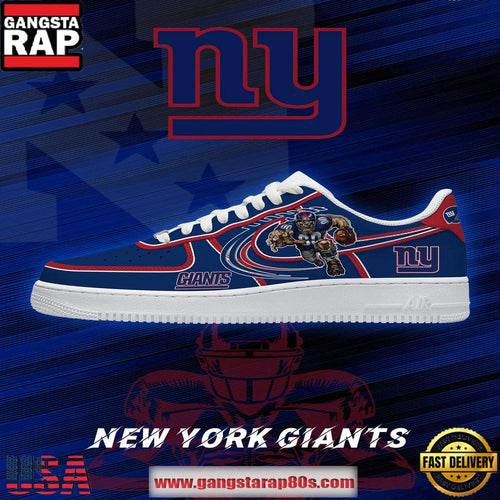 NYG Football NFL Team Logo Air Force 1 Sneakers Shoes Sneakers
