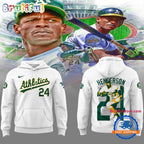 Oakland Athletics Rickey Henderson FOREVER 24 Hoodie T-Shirt