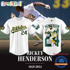 Oakland Athletics’ Rickey Henderson FOREVER 24 Jersey Shirt