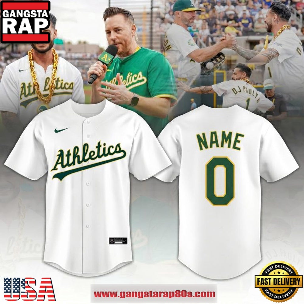 Oakland Athletics x DJ Pauly D In the House 2026 Custom Name Number Baseball Jersey