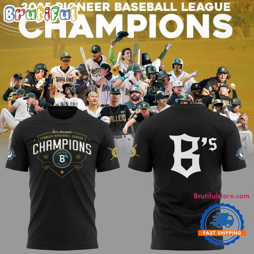 Oakland Ballers 2025 Pioneer Baseball League Champions T Shirt