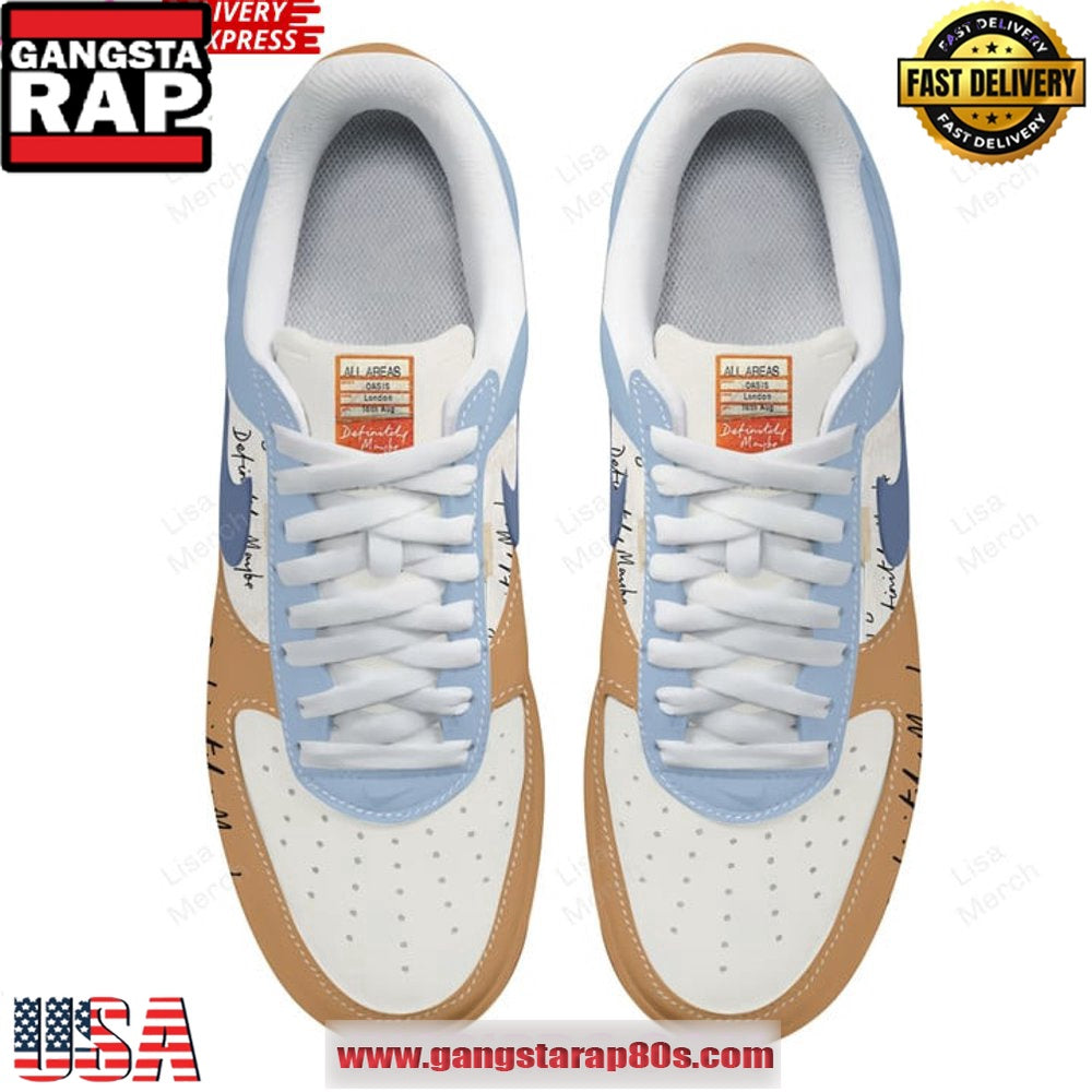 Oasis Definitely Maybe Limited Edition Air Force 1 Running Sneakers Shoes