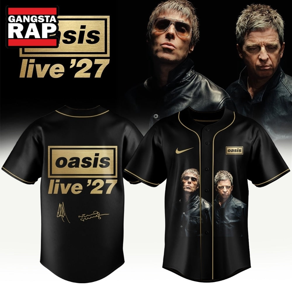 Oasis Live ’27 Limited Edition Signature Graphic Design Baseball Jersey