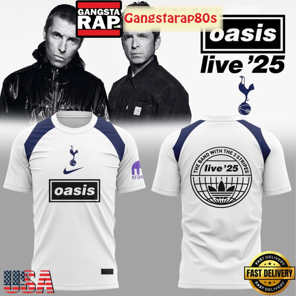 Oasis x Tottenham Hotspur Wembley Stadium 2025 3D T Shirt