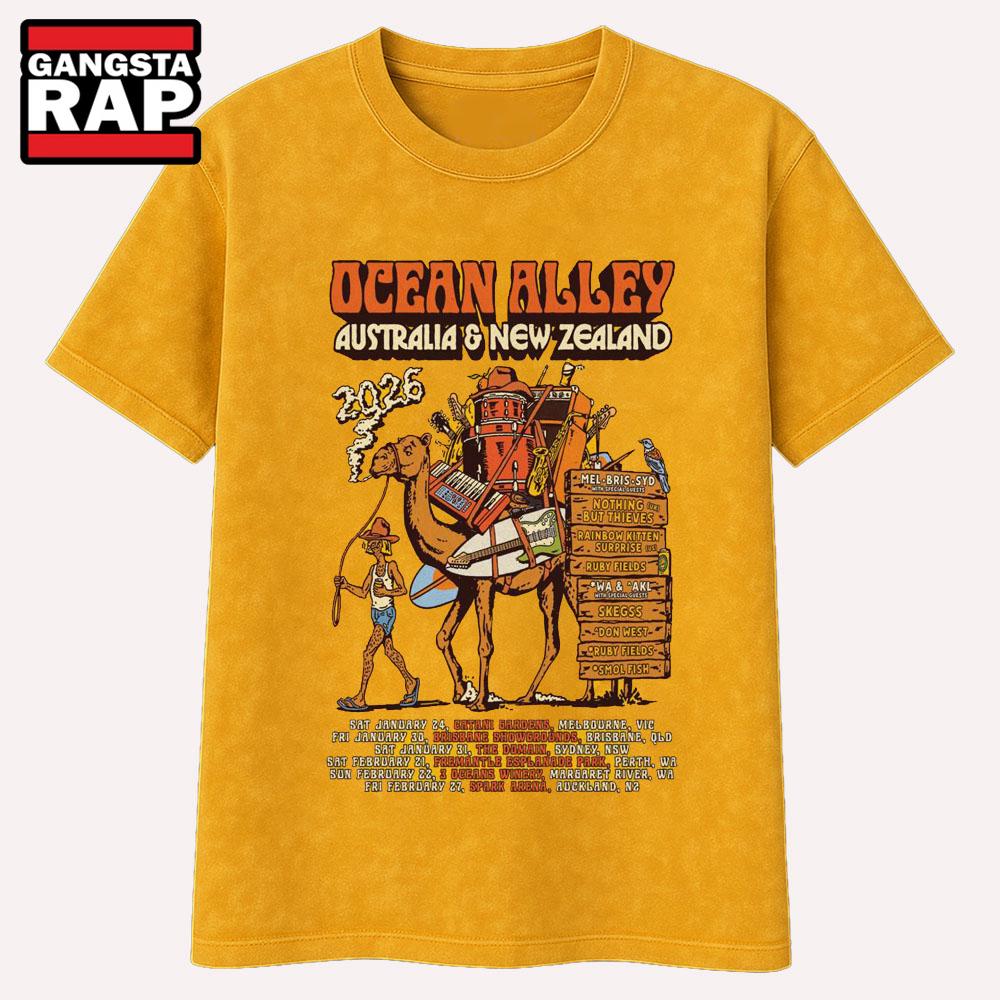 Ocean Alley 2026 Australia And New Zealand Tour T Shirt