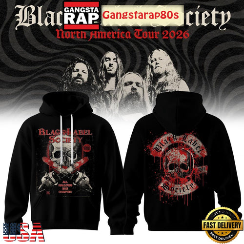 Official Black Label Society North America Tour 2026 Unisex Hoodie